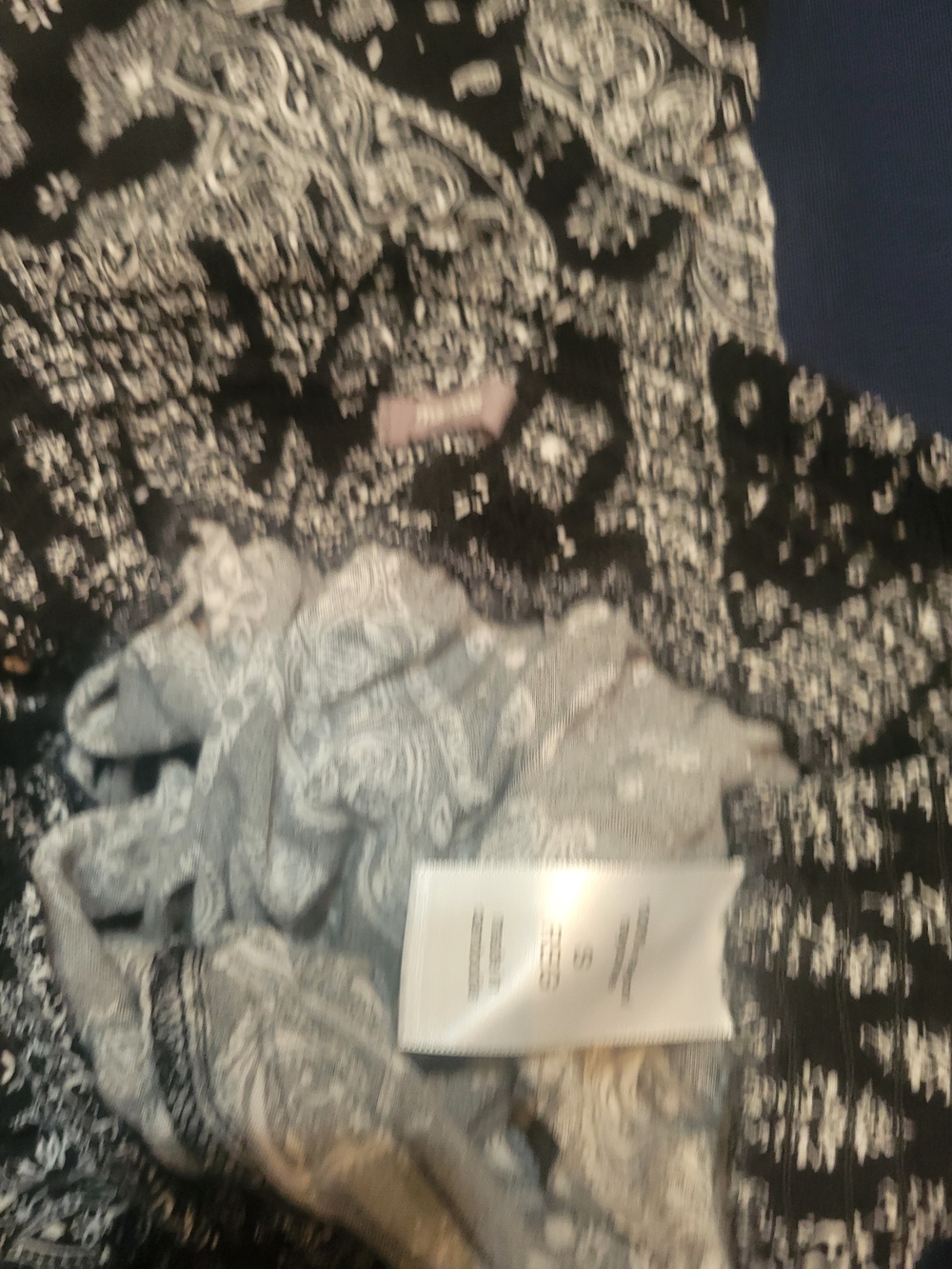 Maurices Black and White Paisley Scoop Neck Top